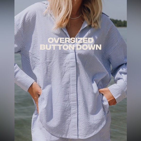 DAILY DRILLS SEERSUCKER BUTTON DOWN XS/S - Picture 1 of 1